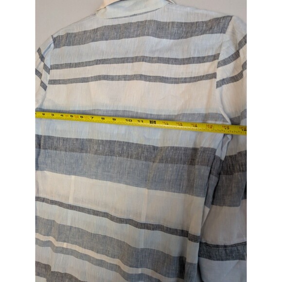 Brooks Brothers 100% Linen Shirtdress Sz 2 Dress Blue White Stripes 3/4 Sleeve - Picture 14 of 14